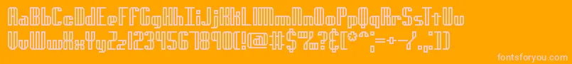 Шрифт GenotypeHBrk – розовые шрифты на оранжевом фоне