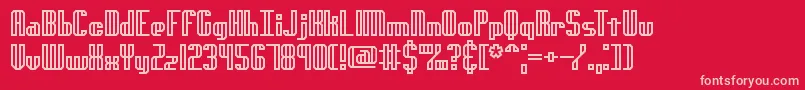 GenotypeHBrk Font – Pink Fonts on Red Background