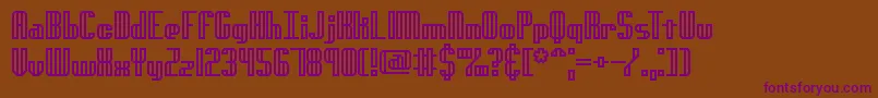 フォントGenotypeHBrk – 紫色のフォント、茶色の背景