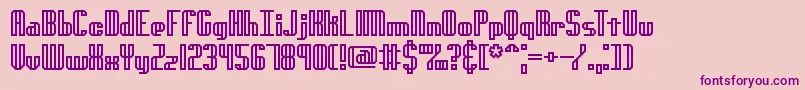 フォントGenotypeHBrk – ピンクの背景に紫のフォント
