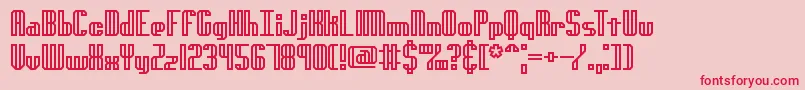 フォントGenotypeHBrk – ピンクの背景に赤い文字