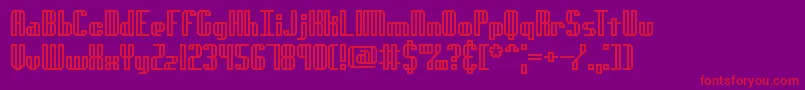 GenotypeHBrk-fontti – punaiset fontit violetilla taustalla