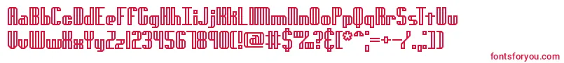 GenotypeHBrk-fontti – punaiset fontit valkoisella taustalla