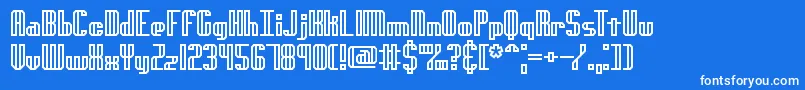 Шрифт GenotypeHBrk – белые шрифты на синем фоне