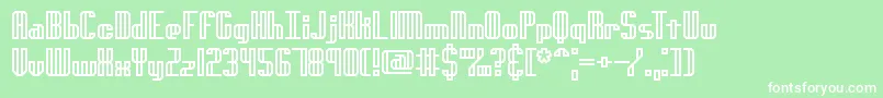 Шрифт GenotypeHBrk – белые шрифты на зелёном фоне