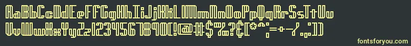 Шрифт GenotypeHBrk – жёлтые шрифты на чёрном фоне