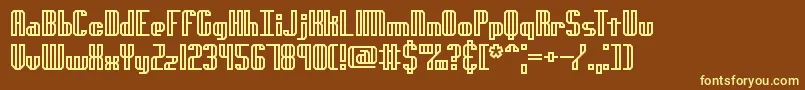 GenotypeHBrk Font – Yellow Fonts on Brown Background