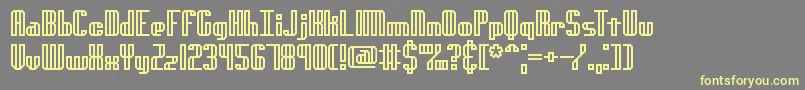 GenotypeHBrk-fontti – keltaiset fontit harmaalla taustalla