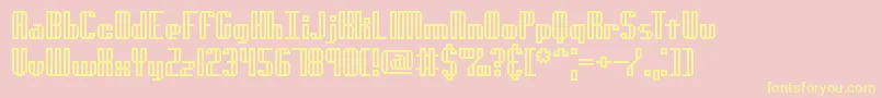 Шрифт GenotypeHBrk – жёлтые шрифты на розовом фоне
