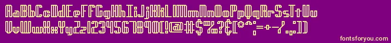 フォントGenotypeHBrk – 紫の背景に黄色のフォント