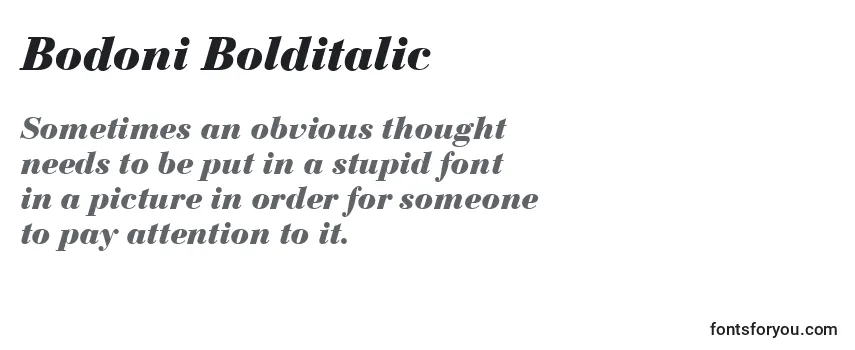 Bodoni Bolditalic フォントのレビュー