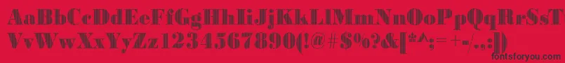 Bodonivert2Regular Font – Black Fonts on Red Background