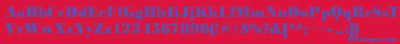 Bodonivert2Regular Font – Blue Fonts on Red Background