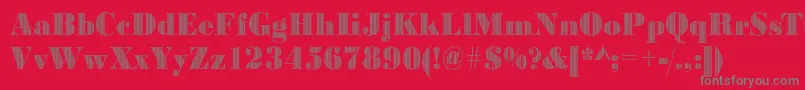 Bodonivert2Regular Font – Gray Fonts on Red Background