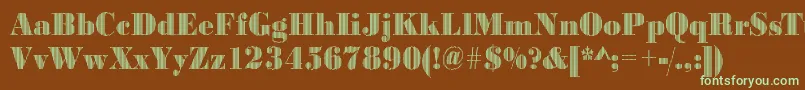 Bodonivert2Regular Font – Green Fonts on Brown Background