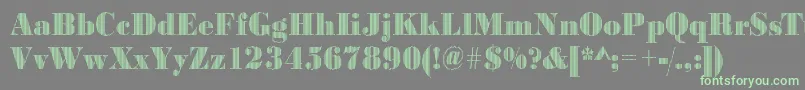 Bodonivert2Regular-fontti – vihreät fontit harmaalla taustalla