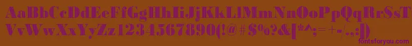 Шрифт Bodonivert2Regular – фиолетовые шрифты на коричневом фоне