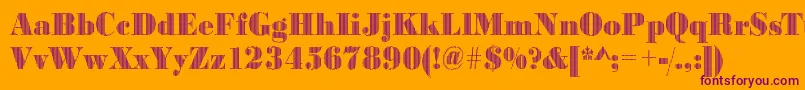 Bodonivert2Regular Font – Purple Fonts on Orange Background