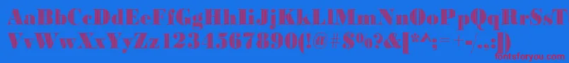 Bodonivert2Regular Font – Red Fonts on Blue Background