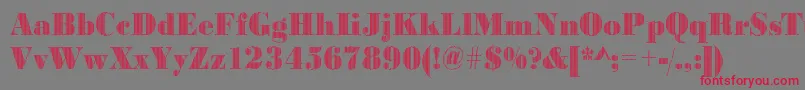 Bodonivert2Regular Font – Red Fonts on Gray Background