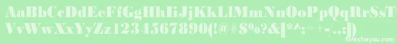 Bodonivert2Regular-Schriftart – Weiße Schriften auf grünem Hintergrund