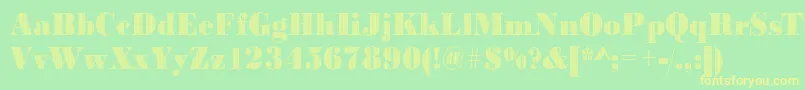 Шрифт Bodonivert2Regular – жёлтые шрифты на зелёном фоне