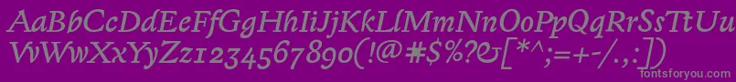 LexongothicItalic Font – Gray Fonts on Purple Background