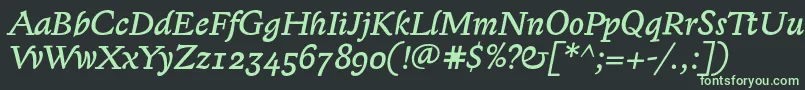 fuente LexongothicItalic – Fuentes Verdes Sobre Fondo Negro