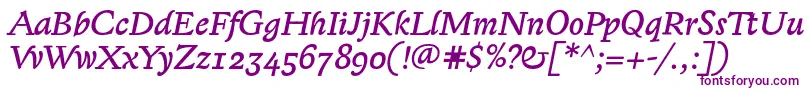 LexongothicItalic Font – Purple Fonts on White Background