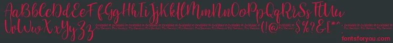 More about SaniesScript Font SaniesScript Font – Red Fonts on Black Background