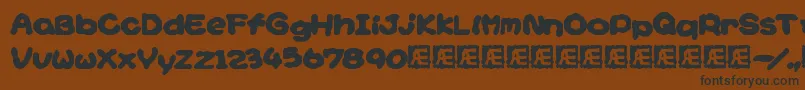 Yoshisst Font – Black Fonts on Brown Background