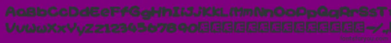 Yoshisst Font – Black Fonts on Purple Background