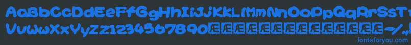 Yoshisst Font – Blue Fonts on Black Background