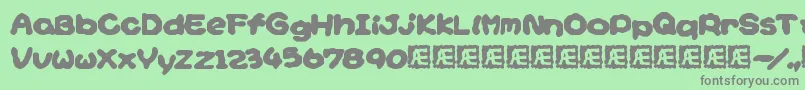 Yoshisst Font – Gray Fonts on Green Background