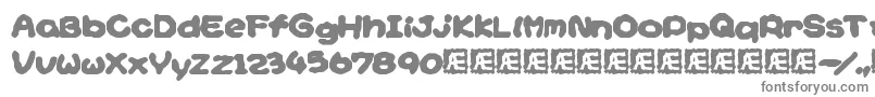 Yoshisst-Schriftart – Graue Schriften auf weißem Hintergrund