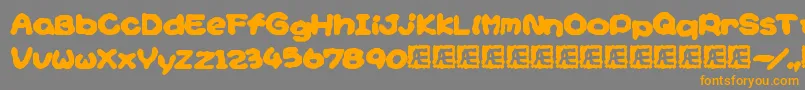 Yoshisst Font – Orange Fonts on Gray Background