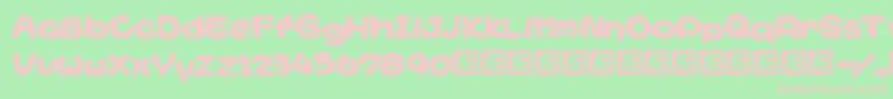 Yoshisst Font – Pink Fonts on Green Background
