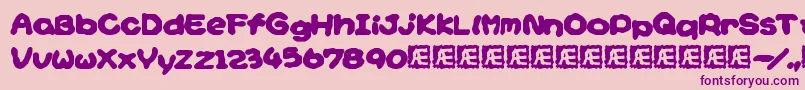 Yoshisst Font – Purple Fonts on Pink Background