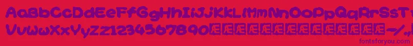 Yoshisst Font – Purple Fonts on Red Background