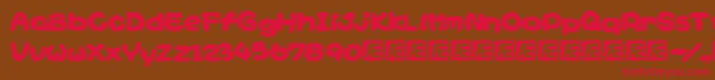 Yoshisst Font – Red Fonts on Brown Background