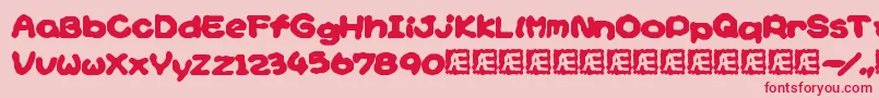 Yoshisst Font – Red Fonts on Pink Background