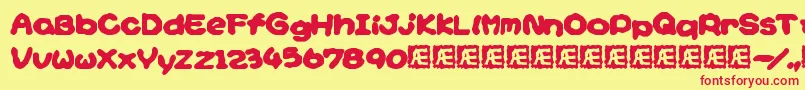 Yoshisst Font – Red Fonts on Yellow Background