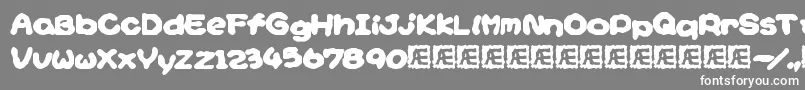 Yoshisst Font – White Fonts on Gray Background