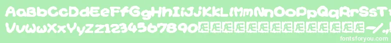 Yoshisst Font – White Fonts on Green Background