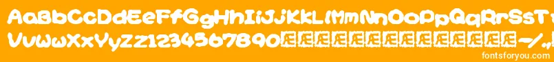 Yoshisst Font – White Fonts on Orange Background