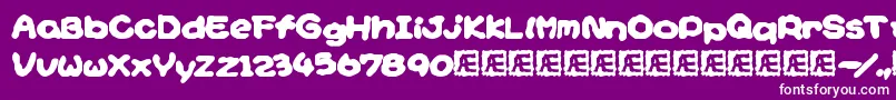 Yoshisst Font – White Fonts on Purple Background