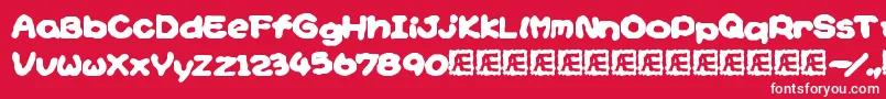 Yoshisst Font – White Fonts on Red Background