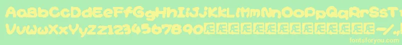 Yoshisst Font – Yellow Fonts on Green Background