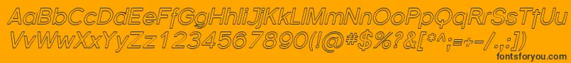 Florsn38 Font – Black Fonts on Orange Background