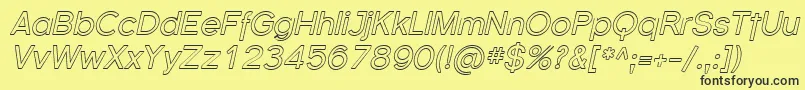 Florsn38 Font – Black Fonts on Yellow Background